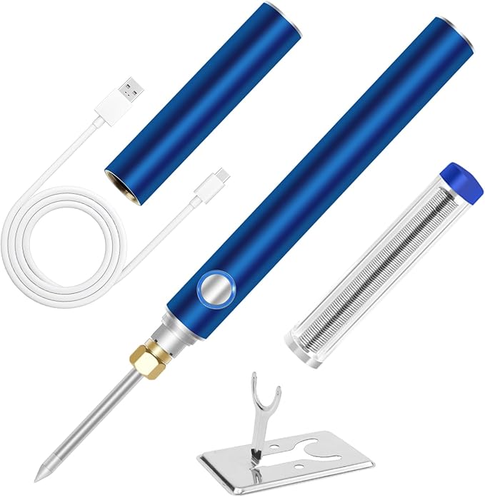 Cordless Soldering Iron Kit, Wireless Electric Soldering Gun Pen, 1100mAh Large Battery, Portable and Rechargeable for Home Appliance Repair, Electronic Components, DIY