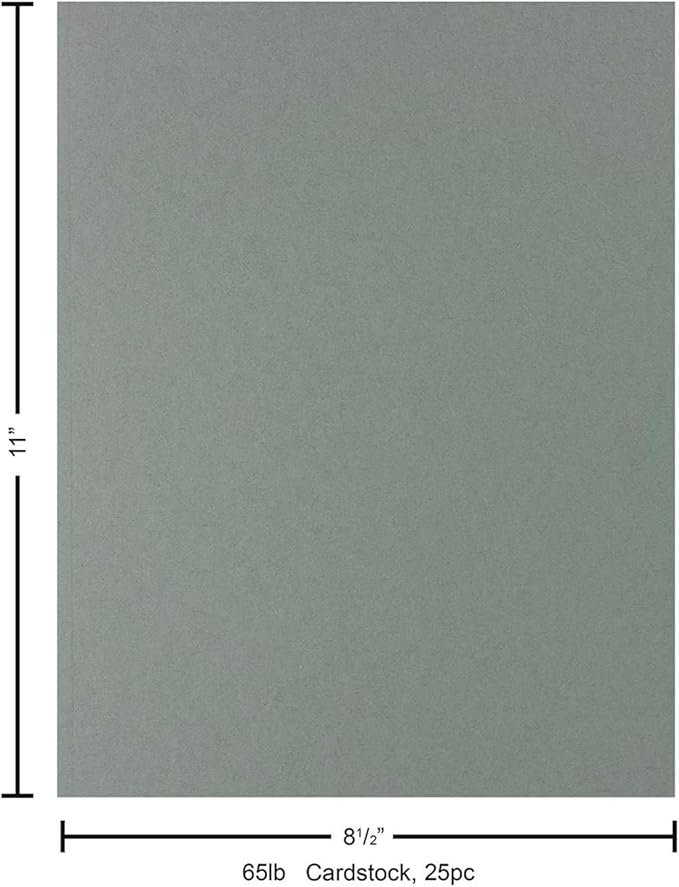 PA Paper Accents Stash Builder Cardstock 8.5" x 11" Storm Blue, 65lb colored cardstock paper for card making, scrapbooking, printing, quilling and crafts, 25 piece pack