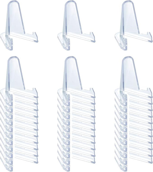 36 PCS Acrylic Display Holder Clear Display Easel Stands for Coins Capsules Phone Medals Stones Cards (Medium)
