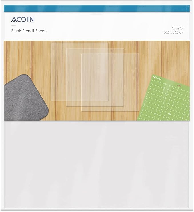 15 Pieces 6 mil Blank Stencil Material Mylar Template Sheets for Stencils, 12 x 12 inches