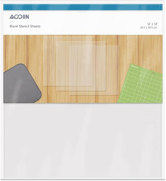 15 Pieces 6 mil Blank Stencil Material Mylar Template Sheets for Stencils, 12 x 12 inches