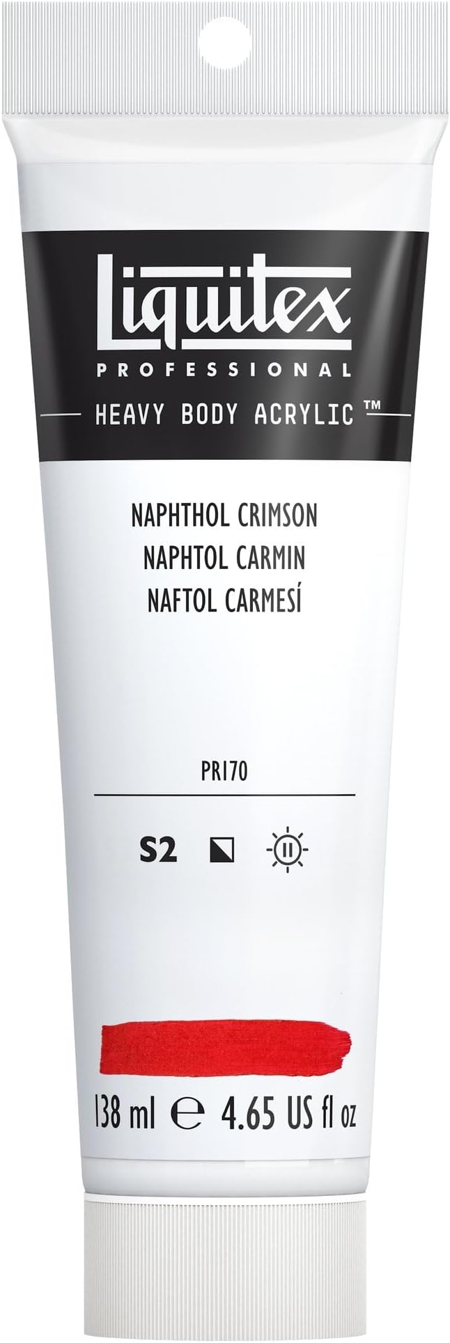 Liquitex Professional Heavy Body Acrylic Paint, 4.65-oz (138ml) Tube, Naphthol Crimson