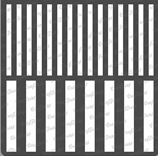 CrafTreat Reusable Geometric Stripe Stencils for Painting on Wood, Wall, Tile, Canvas, Paper, Fabric and Floor - Stripes - 6x6 Inches - DIY Art and Craft Stencils