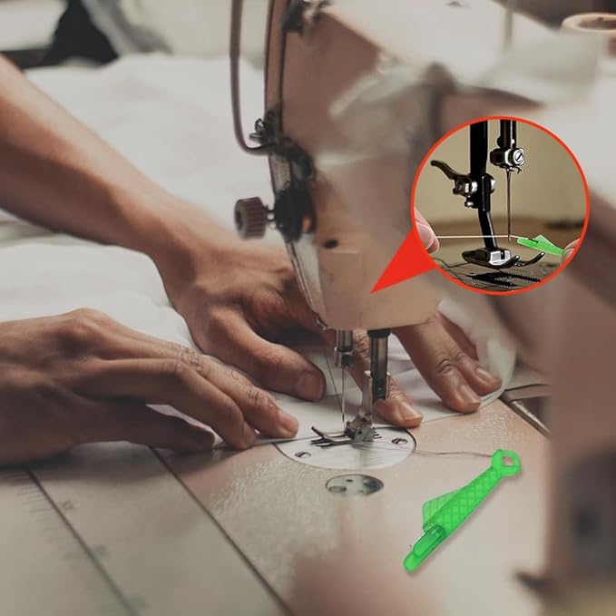 Automatic Sewing Needle Threader, Fish Type Quick Needle Threaders for Hand Sewing, Sewing Machine Needle Threader Tools, Sewing Supplies - Designed for Sewing Lovers Alike (green-5pcs)