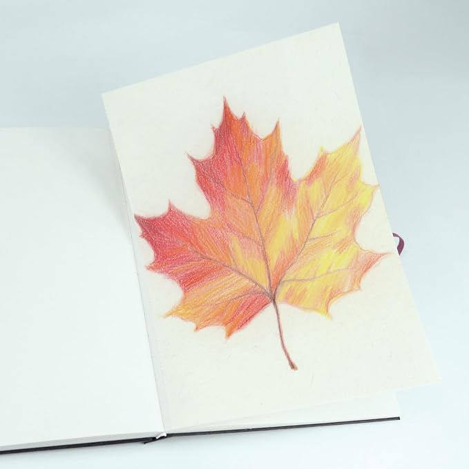 CuppaClip Sketch Book Hardcover Drawing Pad 300GSM Acid-Free Paper Spiral Bound Sketchbook 50 Sheets/100 Pages Art Supplies (Hardcover, 4x5.9in)