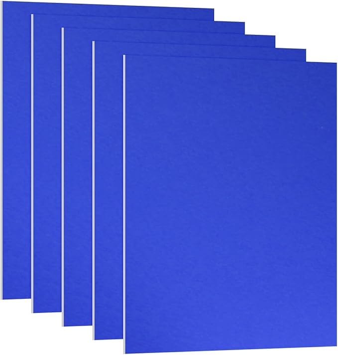 PATIKIL 7x5x1/32inch Anodized Aluminum Sheet, 5Pcs Metal Rectangle Aluminum Plate 0.8mm Thick Engraving Blanks for Laser Engraving DIY Decorative Crafting Home Decoration, Blue