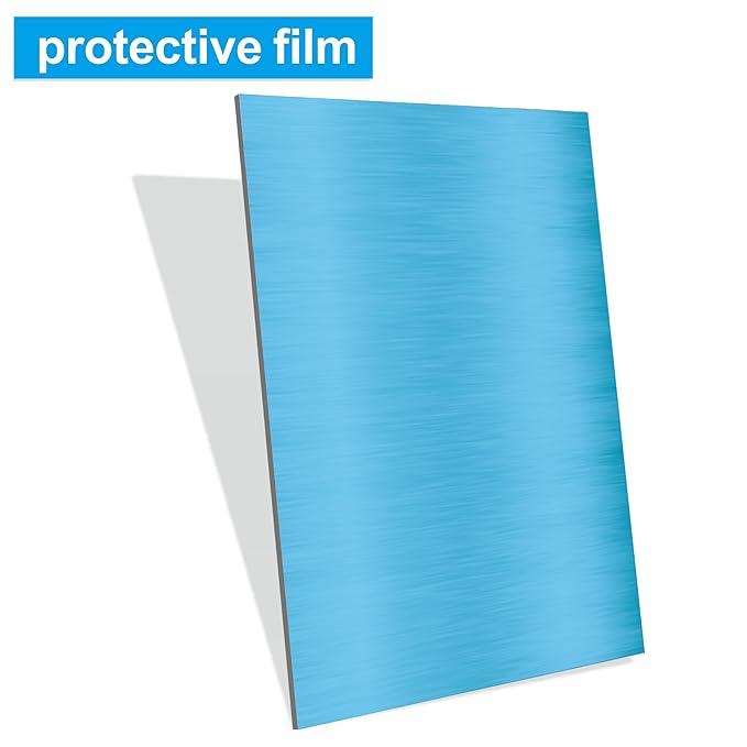 4PCS 8"x12"x1/52 Stainless Steel Metal Plates for Magnetic Mount Board Wall,Tickness 0.5mm 430 Stainless Steel Shim Stock Plates for Crafting, Kitchen, Office