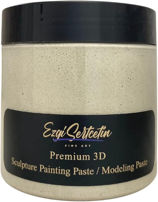3D Sculpture Painting Paste|Texture Paste|Decorative Plaster|Ready to Use|Unique Metallic Pearl and Neon Colors|Ideal for Artwork|Stencil|Flowers|Texture and Art Relief|6 oz (Choco Milk)