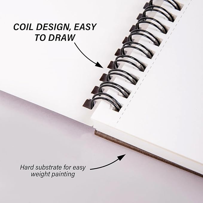 Cabreche Cute Sketchbook Top Spiral Bound Sketch Pad, 9 x 12 inch,100GSM Thick Paper,50 Sheets 100 Pages,Art Sketch Book Artistic Writing Drawing Paper for Girls Women Beginners-Golden Sunflower
