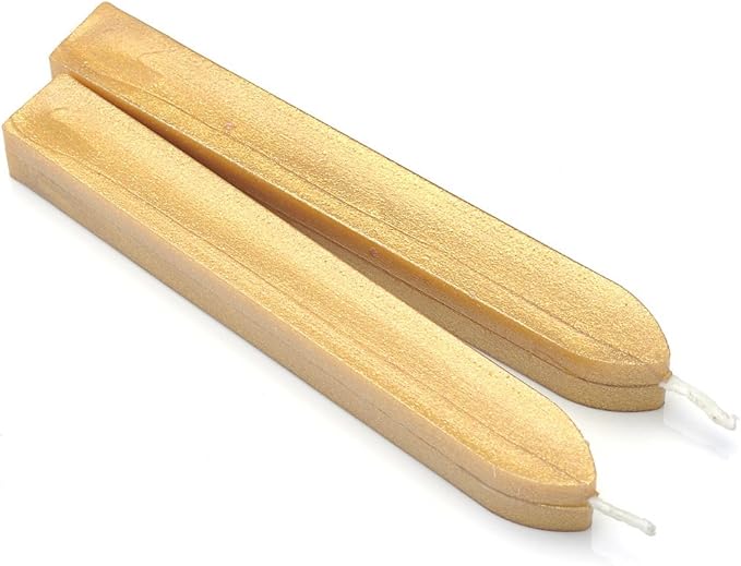 Yoption 12 Pcs Sealing Wax Sticks with Wicks, Antique Light Gold Totem Fire Manuscript Seal Wax for Wax Seal Stamp