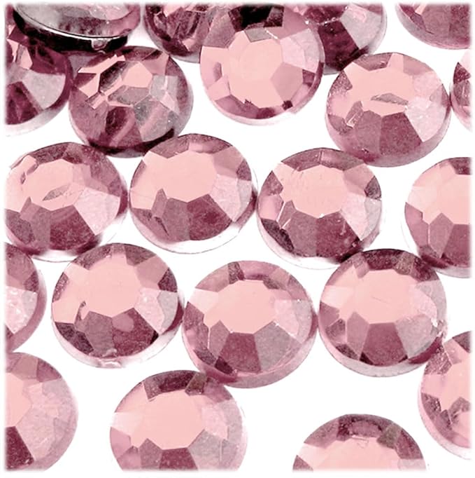 The Crafts Outlet 72pc Rhinestones Round 20mm - Flatback Light Blue LBL