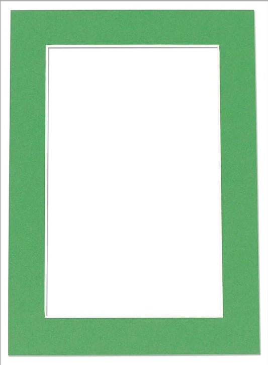 5x7 Mat for 8.5x11 Frame - Precut Mat Board Acid-Free Show Kit with Backing Board, and Clear Bags Bright Green 5x7 Photo Matte Made to Fit a 8.5x11 Picture Frame Matboard for Framing, Pack of 1 Mat