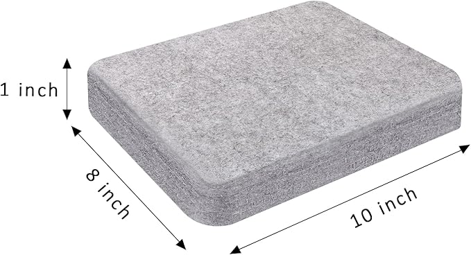 FCENDS Needle Felting Pad, 8x10x1 inch Needle Felt Mat, 100% Natural Wool, Thick and Firm Felt Base for Precision Felting (10"x8")