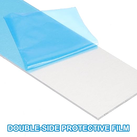 PATIKIL 6061 T651 Aluminum Sheet Metal 4 x 1.18 x 1/16(0.0625") Inch 3Pcs Flat Plain Aluminum Plate Covered Stock with Protective Film, Heat Rectangle 1.5MM for Lndustry Crafting