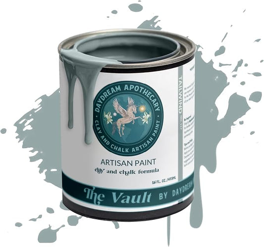 Daydream Apothecary Premium Chalk Style Paint for Furniture, Home Décor, Wood, DIY Interior Projects, Quick Dry, No Prep or Prime Needed, Matte Light Slate Grey - 16oz