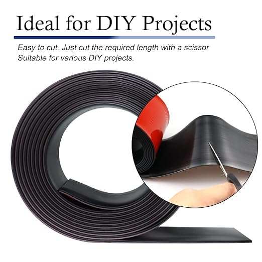 Neoprene Rubber Strips Self Adhesive Solid Rubber Sheets, Rolls & Strips for DIY Gaskets Crafts Pads Seals Warehouse Flooring Neoprene Sheet with Adhesive Backing (3" Wide x 1/8" Thick x 20' Long)