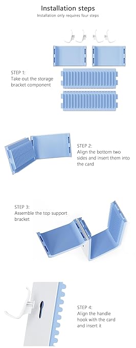 wigmoa OYO-1【15.8INCH】 game Storage Tower Compatible with PS5/ Xbox Series S & X/Switch, Universal Video Games Discs Organizers 18 PCS with 4 Controllers Holder, Game Disk Box Stand.(White/Blue)