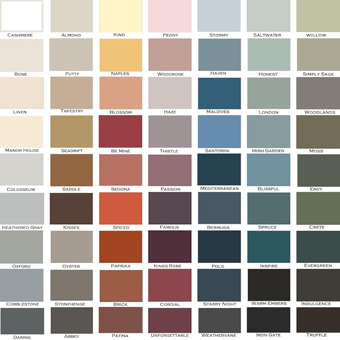 ALL-IN-ONE Paint, Durable cabinet and furniture paint. Built in primer and top coat, no sanding needed. Includes our 30 featured color card - Iron Gate (black), Quart