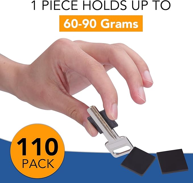 DIYMAG Adhesive Magnetic Sheets - |Each 20x20x2mm| (110 PCS) Align Image with The Magnetics Sheet,Then,Tear Off The Protective Film to Stick The Images on Surface of Binder