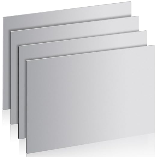 16" x 12" 18 Gauge Steel Sheets Metal Cold Rolled Steel Plate, 4 Pcs Weldable Metal Sheet for DIY Craft Projects, Industrial, Professional