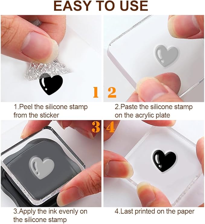 6 Pcs Greeting Words Clear Stamps for Card Making Supplies 20 Ink Pad 3 Acrylic Stamp Block Silicone Stamp with Holiday Bless Happy Birthday Stamps for Crafting DIY Scrapbooking Journal
