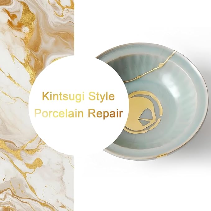 Renfio Metallic Pigment Powder, 5 Colors Gold Mica Powder for Resin, 6 X 20ml Metal Powder, Resin Color Pigment, Color Pigment for Epoxy Resin, Kintsugi, Polymer Clay, Candle Dye