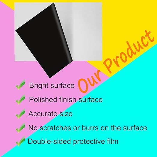 4Pcs 304 Stainless Steel Sheets Metal 6" x 6" x 1/64" (0.02") Inch 304 Stainless Steel Plates 0.50MM Stainless Steel Shim Stock Plates Metal Sheets for Crafting, DIY, Stovetop, Snow Frosted Surface