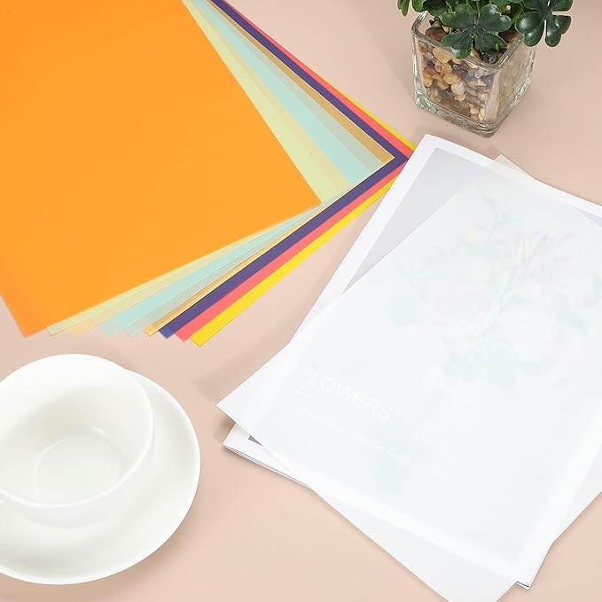 PATIKIL 30 Sheets Vellum Paper 4.25x5.5, Vellum Paper Printable Translucent Paper 100GSM Colored for Invitations Laser InkJet Printing Card Making Crafting Wedding Tracing, Pink Green Blue