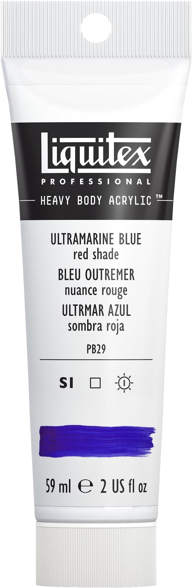 Liquitex Professional Heavy Body Acrylic Paint, 2-oz (59ml) Tube, Ultramarine Blue (Red Shade)