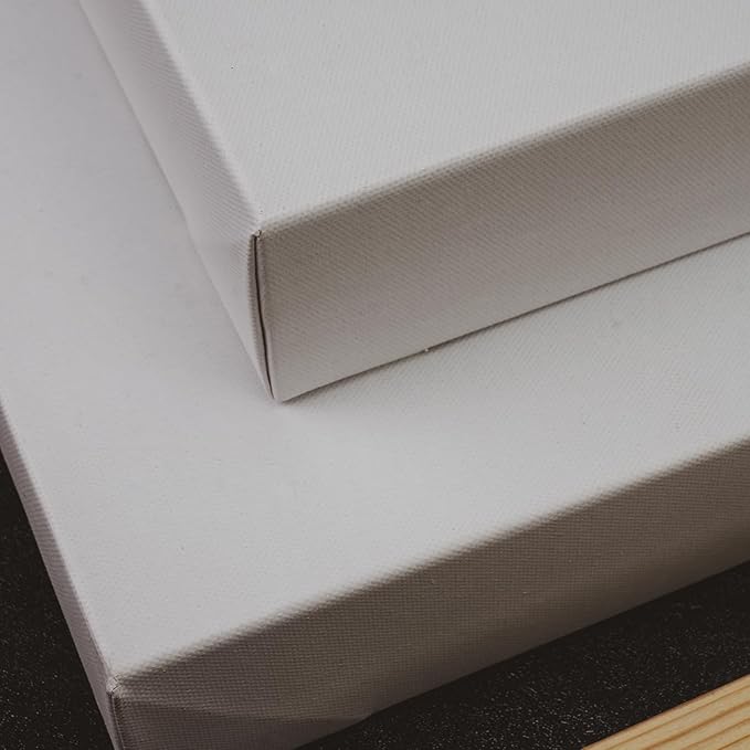 PHOENIX 18x24 Inch Museum Canvas - 2 3/8 Inch Thick Porfile Deep Large Stretched Canvas for Painting 1 Pack 100% Cotton 11 Oz. Gesso Primed White Blank Professional Canvas Oil & Acrylic Paints
