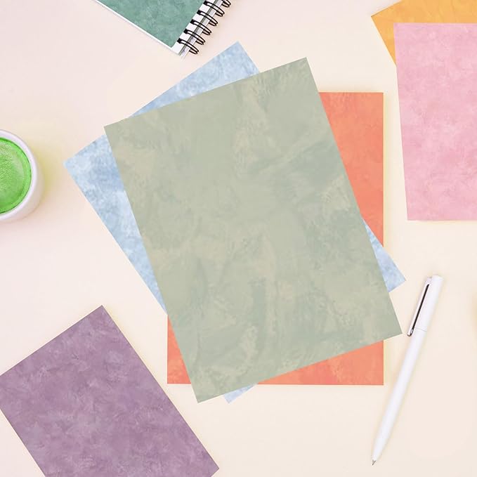 Scrapbook Paper 12x12, Double-Sided Suede Textured Scrapbook Paper Set 24 Sheets/ 24 Designs, Bohemian Patterned Craft Paper for Junk Journals Greeting Cards Album Decoration (Soft Romantic, 12x12 in)