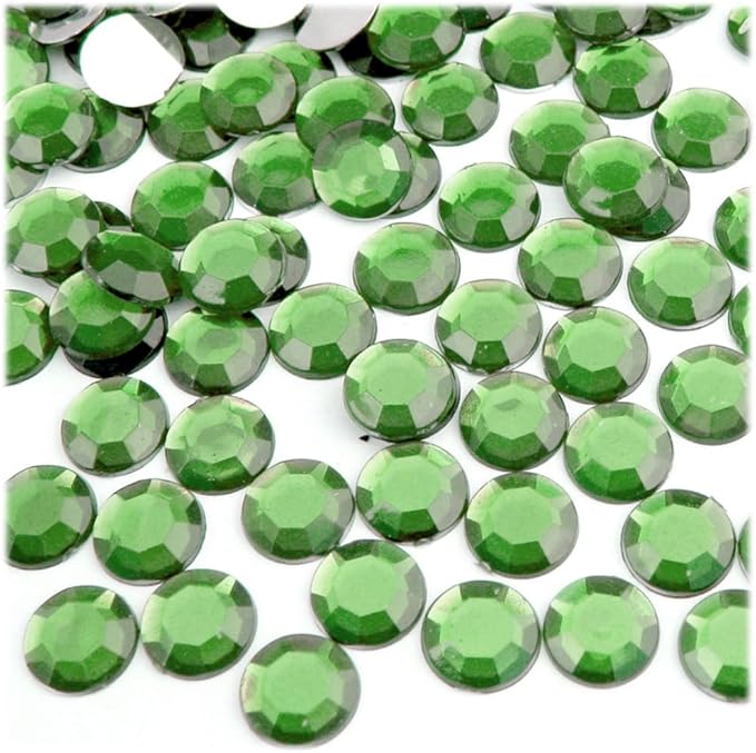 The Crafts Outlet 144pc Rhinestones Round 10mm - Flatback Beer Brown