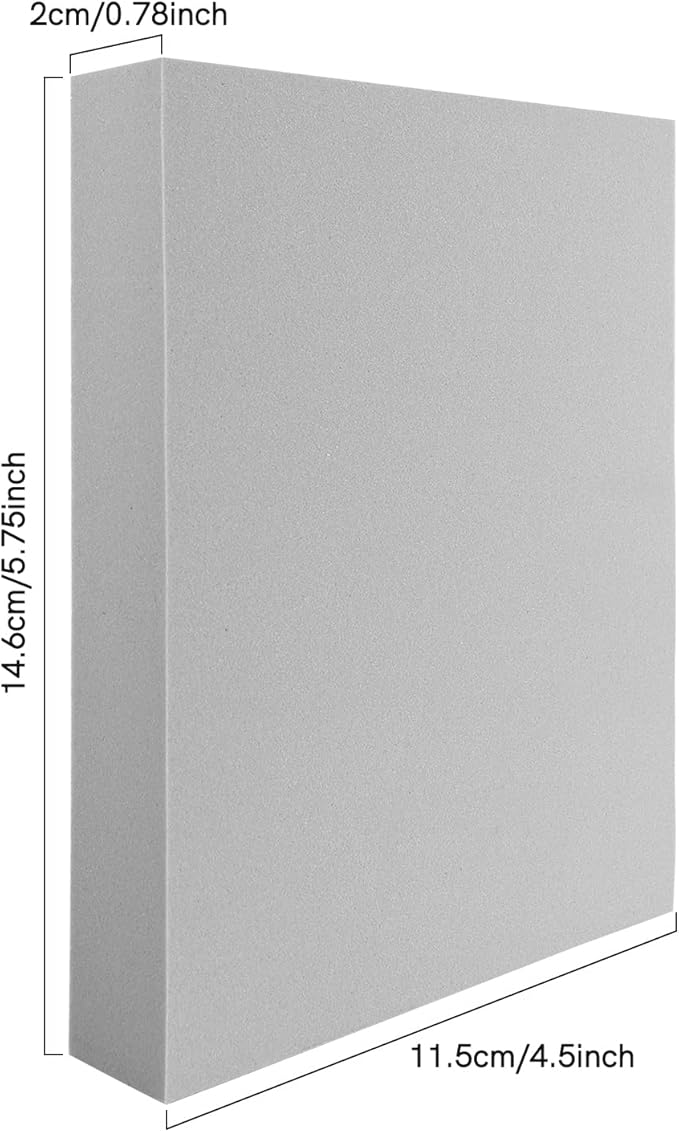 BAOFALI 4 Pcs Large Stamping Foam Grey Moldable Foam Stamps Plastic Dry Foam Stamp Pad Cut and Dry Foam Stamping Foam Block for Sculpture, Modeling, DIY Arts and Handicrafts Projects