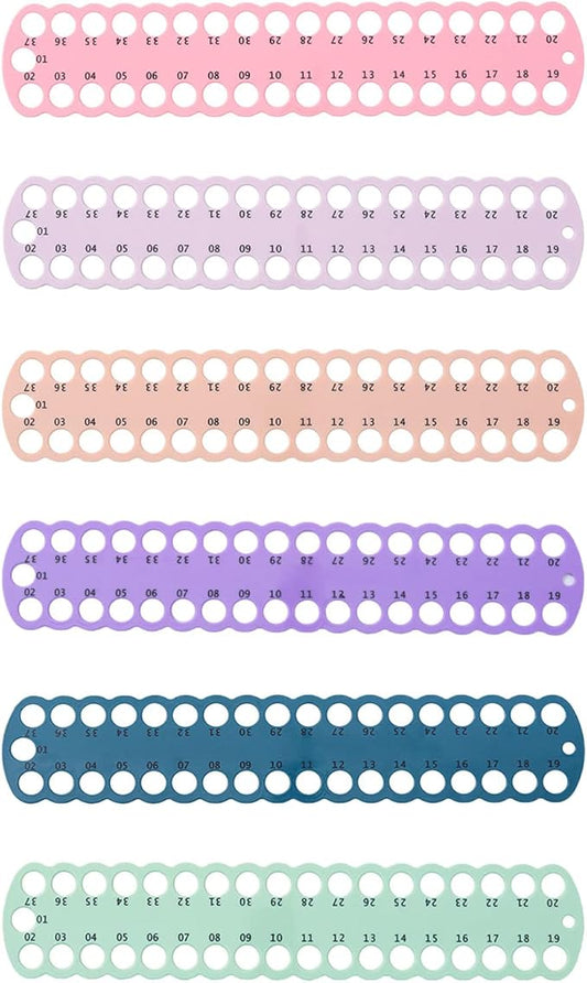 6 pcs Embroidery Floss Organizer,6 Color Plastic Floss Bobbin, Cross Stitch Thread Holder Storage Tool,Floss Organizer Embroidery Shelf (Multicolor)