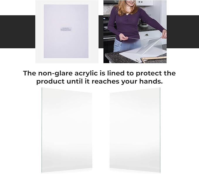 CountryArtHouse Non-Glare Acrylic Replacement for 11.5x15.5 Picture Frame, Replacement Plexiglass for 11.5x15.5 Photo Frame, UV-Resistant Non-Glare Acrylic Cover Sheet
