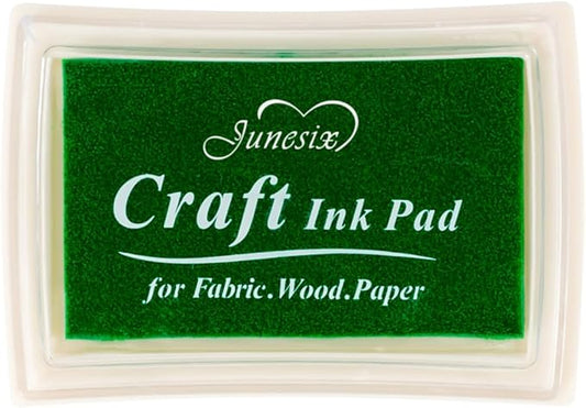 Dark Green Ink Pad Finger Washable Kids Stamp Ink Pad for Rubber Stamps Paper Scrapbooking