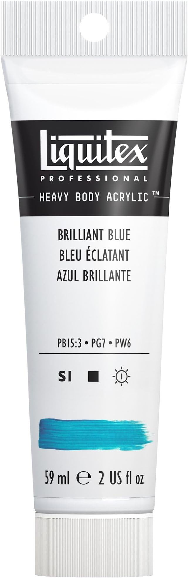 Liquitex Professional Heavy Body Acrylic Paint, 2-oz (59ml) Tube, Brilliant Blue