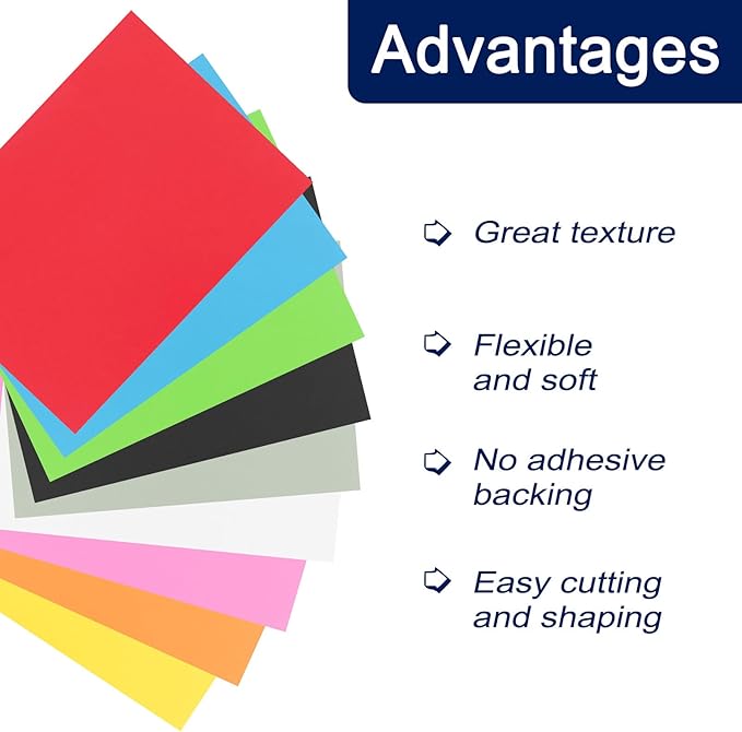 MECCANIXITY Foam Sheets Crafts 35x19 Inch 1mm EVA Craft Foam Paper Foam Sheets for Crafts Projects DIY Cosplay Modeling, Lake Blue
