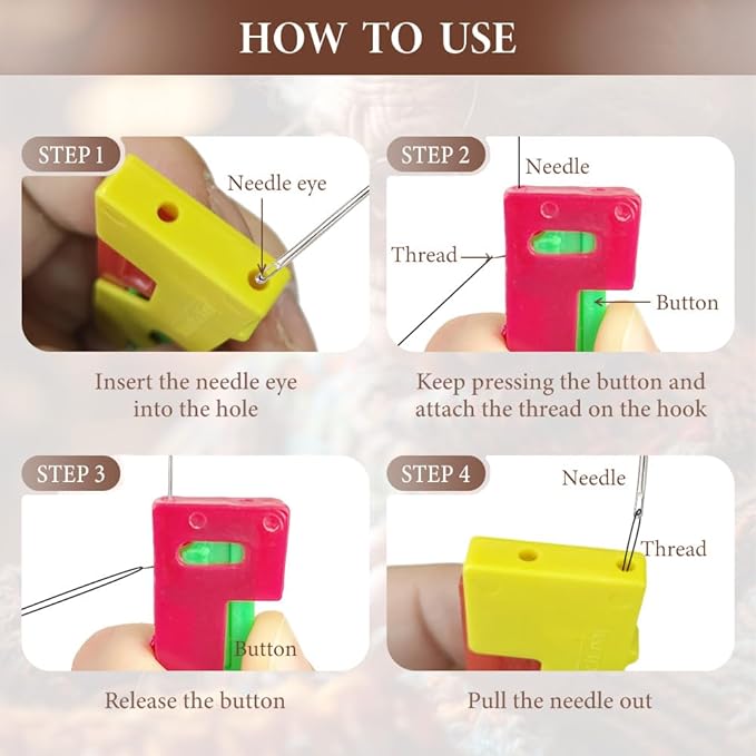 Automatic Needle Threader,New Sewing Machine Needle Threader,Sewing Needle Threaders,Plastic Needle Threaders,Automatic Needle Threading Device (18 PCS)