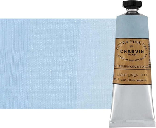 Charvin Extra Fine Oil Paint, Light Linen 60 mL - Triple-Milled, Rich Texture, Poppy Oil-Based, Light-Fast, Handmade, Archival Quality