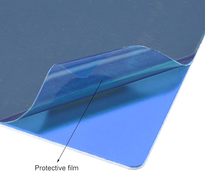 uxcell Blank Metal Card 100x60x0.8mm Anodized Aluminum Plate for DIY Laser Printing Engraving Blue 5 Pcs