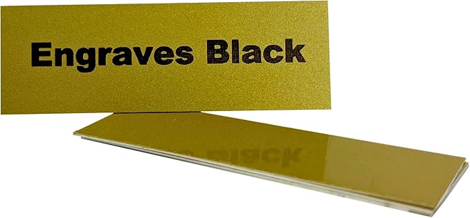 Blank Metal Plates for Laser Engraving - 4 Pack | Aluminum Sheets 0.020" Thick | CO2, Diode, Fiber Laser Compatible | Multiple Sizes & Colors (Gold (engraves black), 1x4.25 inch)