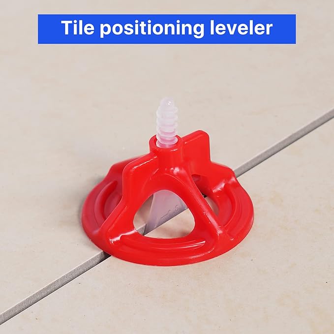 Professional Tile Leveling System Kit，Anti-Loosening Spacers/Wall, Bathroom Tiling - 1/32" Precision Alignment & Grout Spacing Tools(100caps+300base, 1/32)