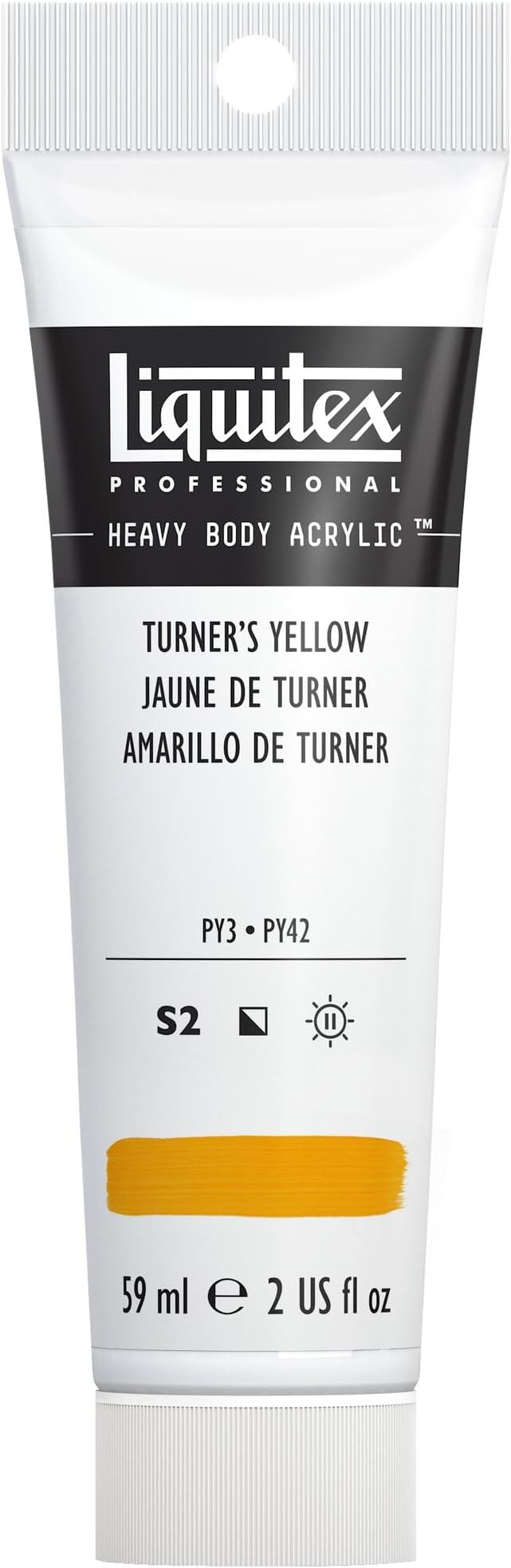 Liquitex Professional Heavy Body Acrylic Paint, 2-oz (59ml) Tube, Turner’s Yellow