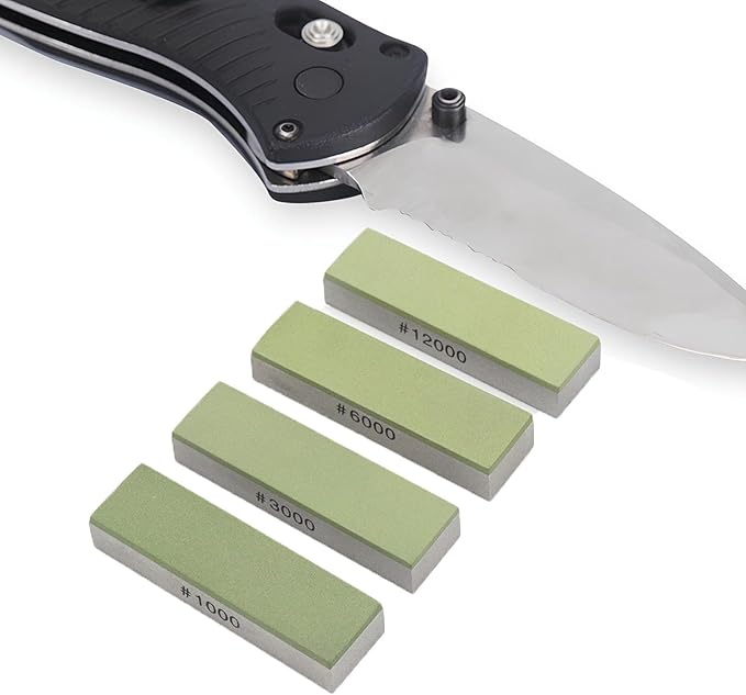 Small Travel-Portable Diamond Resin Sharpening Stone - 3000 Grit Whetstone Knife Sharpener