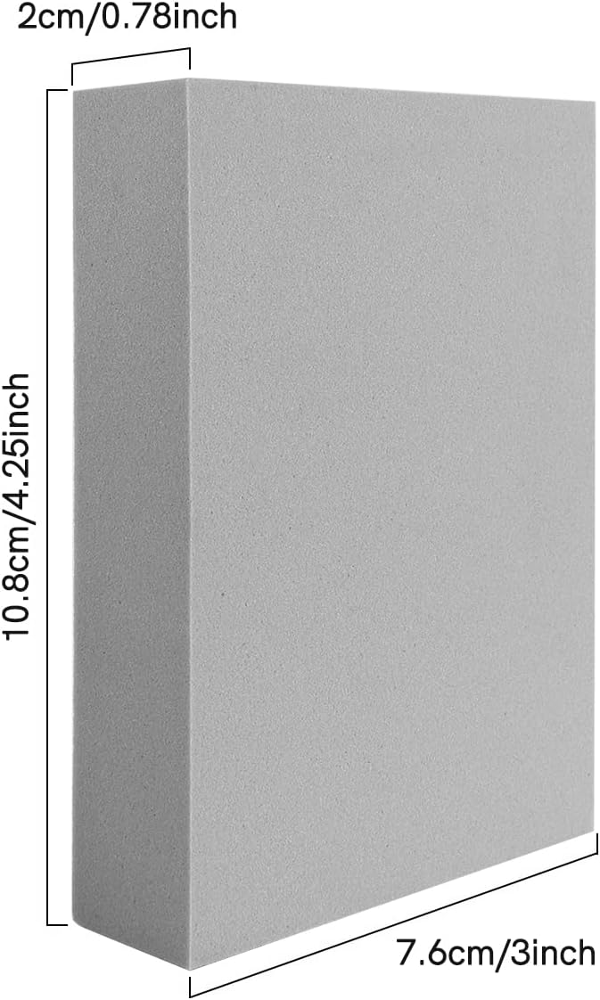 BAOFALI 4 Pcs Stamping Foam Grey Moldable Foam Stamps Plastic Dry Foam Stamp Pad Cut and Dry Foam Stamping Foam Block for Sculpture, Modeling, DIY Arts and Handicrafts Projects