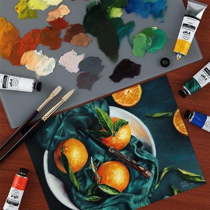Tusc & Pine Artist Oil Paint - Luminous Green, 40 ml, Non-Yellowing, Rich & Creamy Consistency, Maximum Pigment Load, Small Batch Milled Oil Paints Made in the USA for Professional Artists