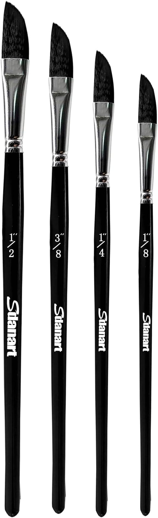4PCS Dagger Striper Brush Set, Premium Dagger Paint Brushes Set, Professional Dagger Brush for Watercolor Acrylic Oil Gouache, Pinstriping Brush Set ，Dagger Striper Watercolor Paint Brush