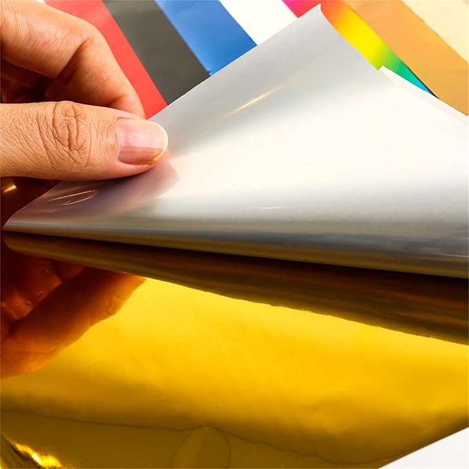 Briartw 20x29cm Hot Foil Paper 50 Sheets Pack Toner Reactive Foil Hot Stamping Foil Paper by Laser Printer and Laminator for Scrapbooking Craft Cardmaking DIY Album (Bronze, 100 Sheets)