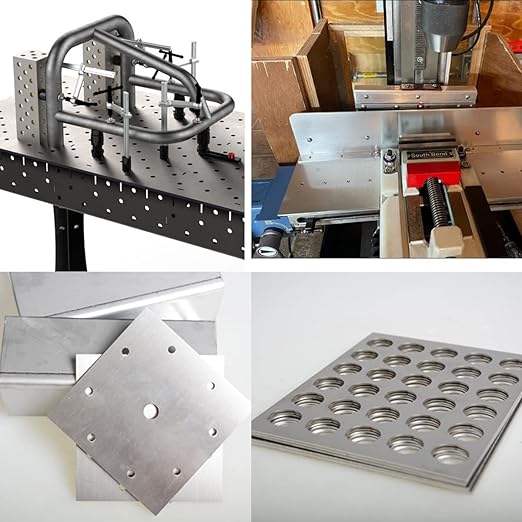 6061-T6 Aluminum Metal Sheet 12 x 12 x 1/8 Inch Plain Aluminum Plate Covered with Protective Film, 3mm Square Metal Plate Finely Polished and Deburred